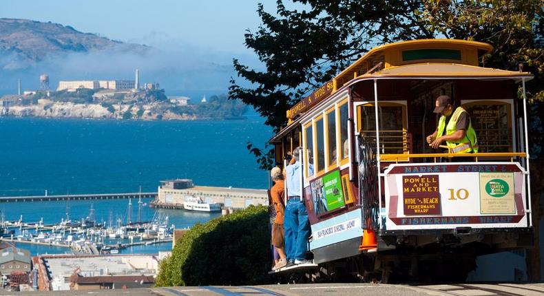 Six figures doesn't always stretch. San Francisco, pictured, is well-known for its high cost of living.