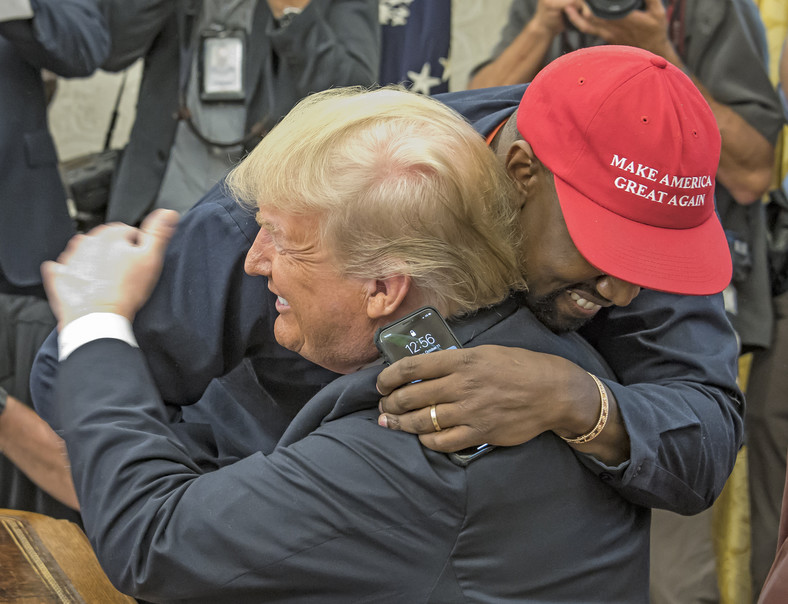 Donald Trump i Kanye West w Białym Domu, październik 2018 r.