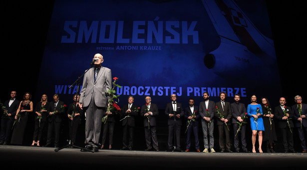 Reżyser Antoni Krauze podczas premiery filmu "Smoleńsk"