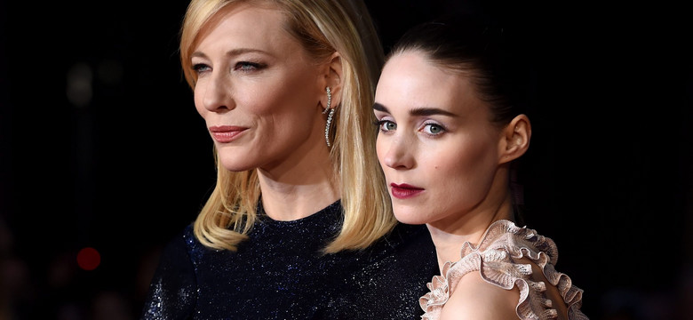 Cate Blanchett i Rooney Mara na londyńskim pokazie filmu "Carol"