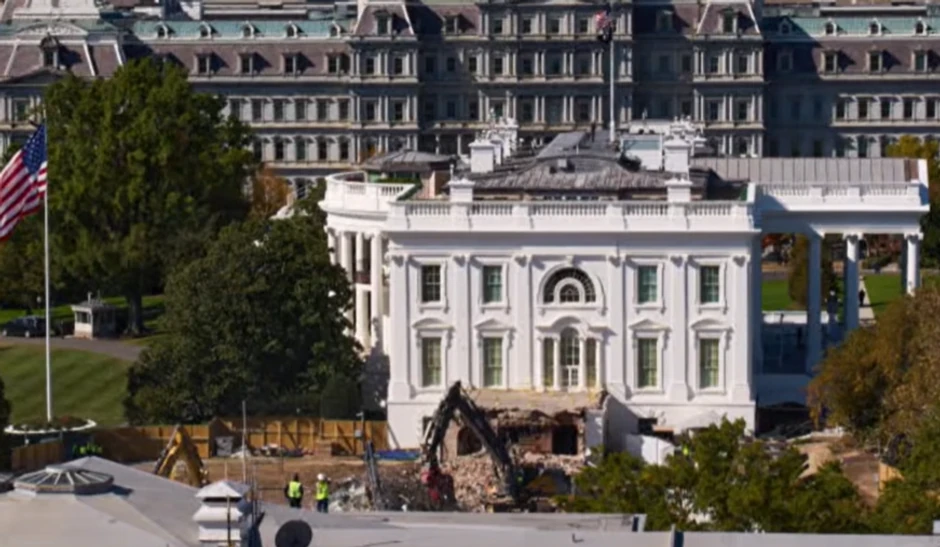Razrušeno istočno krilo Bele kuće