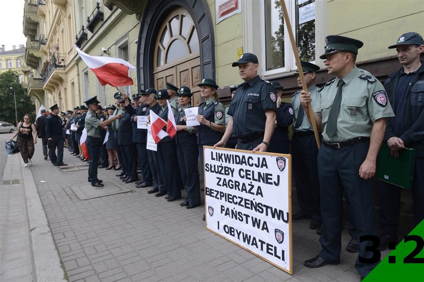 Protesty celników we Wrocławiu