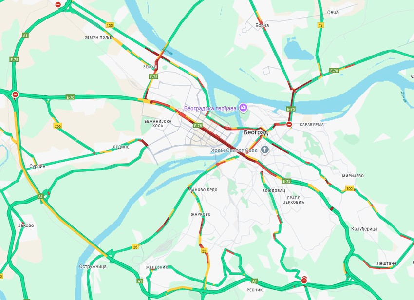 Gužve u Beogradu 5. decembra