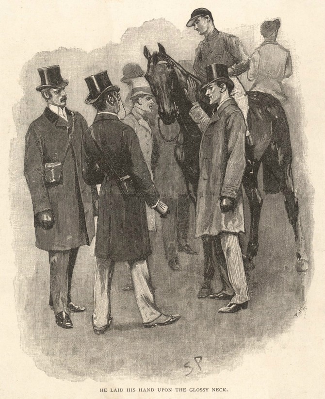 Ilustracija priče „Srebrna zvezda“ iz 1892: Šerlok Holms otkriva identitet ubice