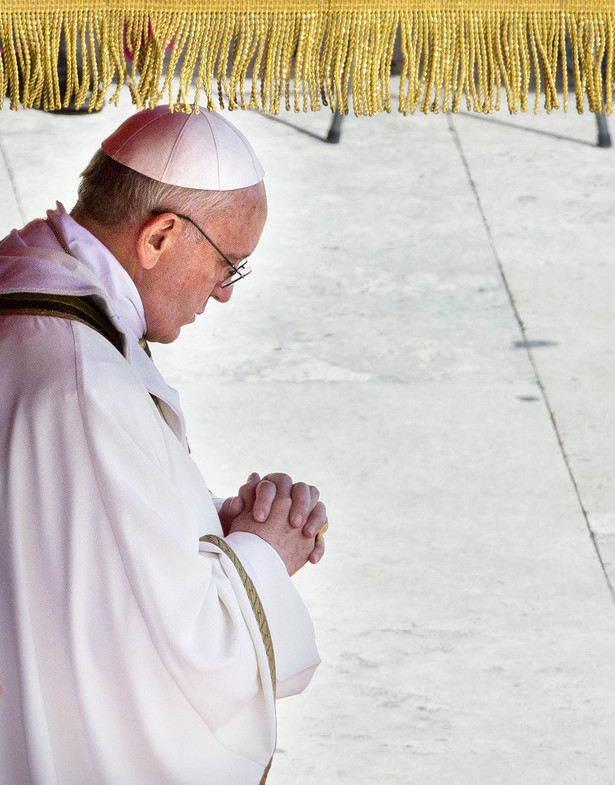 Papież Franciszek podczas inauguracji pontyfikatu.