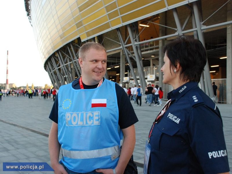 Policjanci podczas meczu Polska-Niemcy