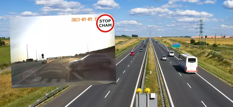 Zawracał przed bramkami na autostradzie. To musiało się tak skończyć [WIDEO]