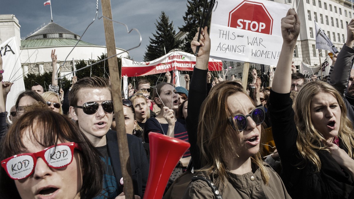 Demonstracja przeciwko zmianom w prawie do aborcji.