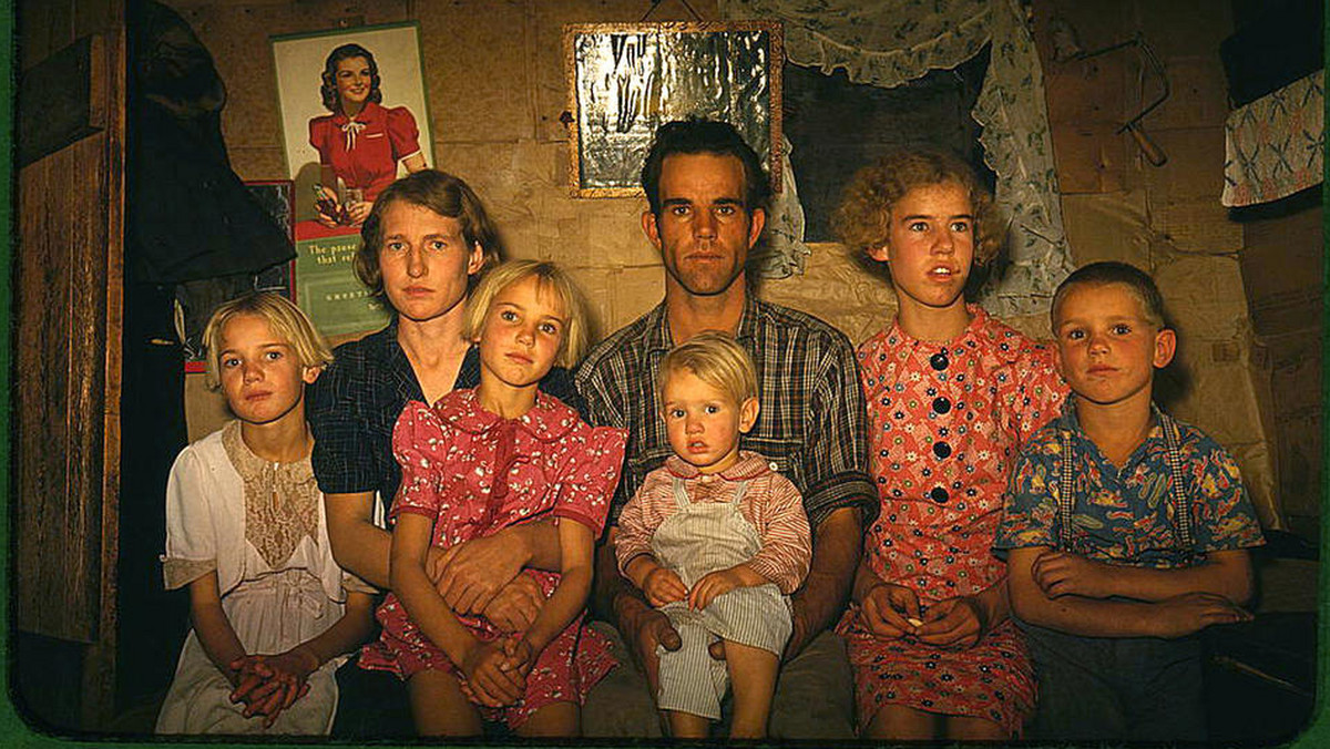 Kolorowe zdjęcia amerykańskiej wsi z lat 40.