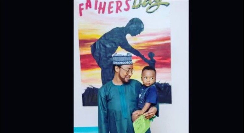 Tonto Dikeh and king at his father's day celebration