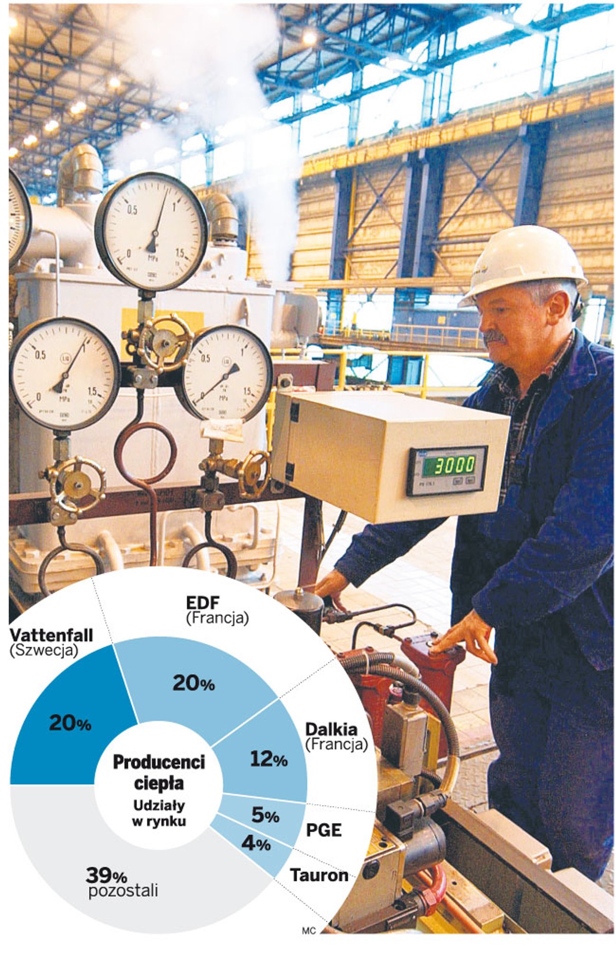 Producenci ciepła Udziały w rynku