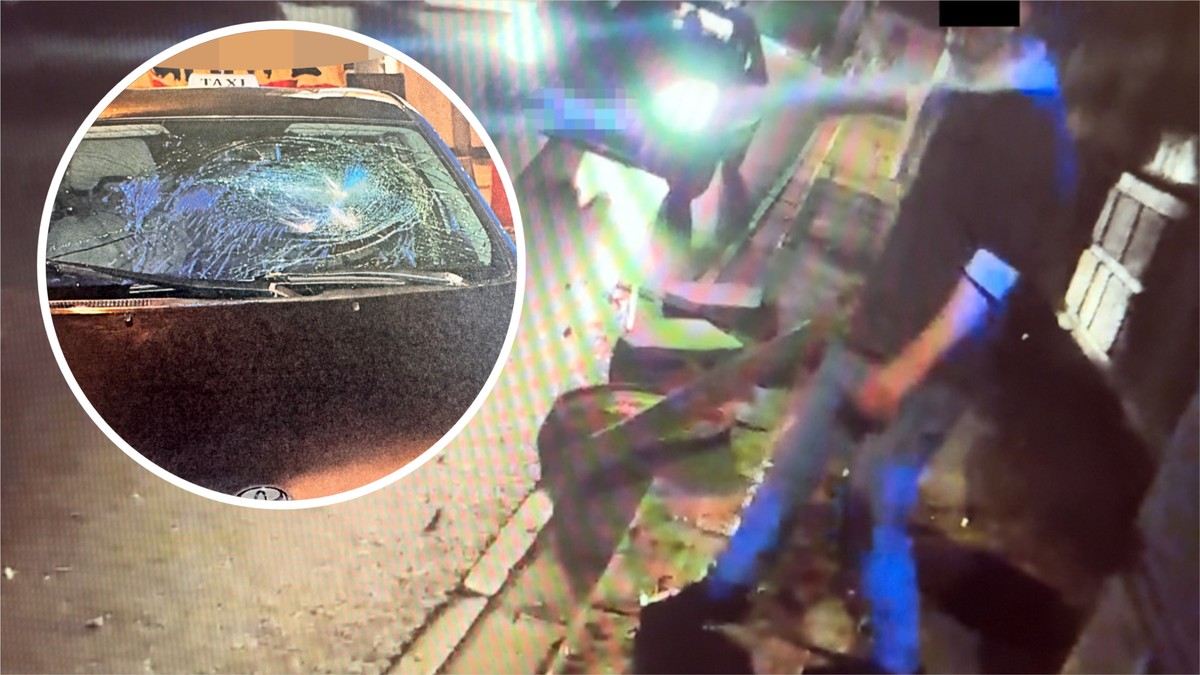 Szał pod mostem w centrum stolicy. W ręku miał drąg