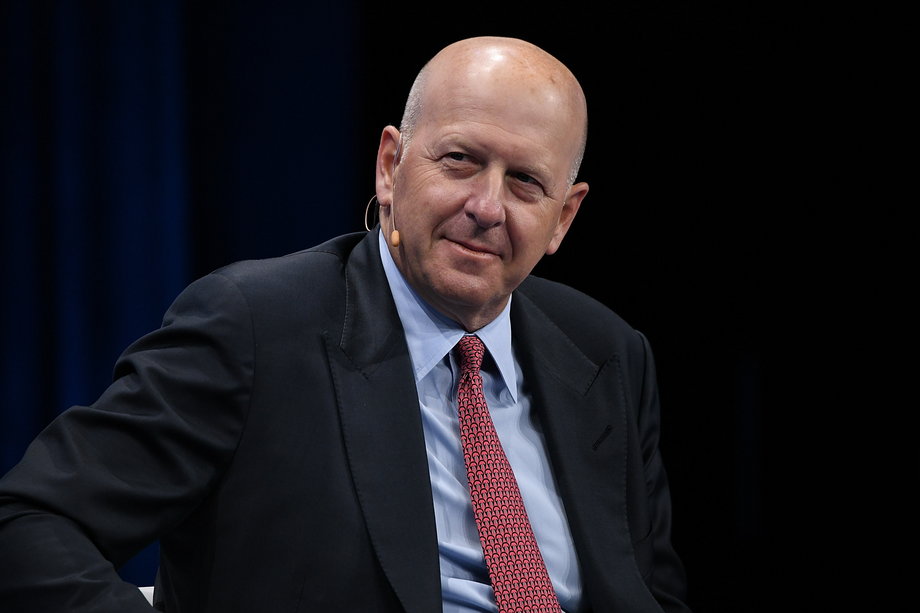 David M. Solomon, prezes i dyrektor generalny, Goldman Sachs, bierze udział w dyskusji panelowej podczas dorocznej konferencji Milken Institute Global Conference w Beverly Hilton Hotel, 29 kwietnia 2019 r. 