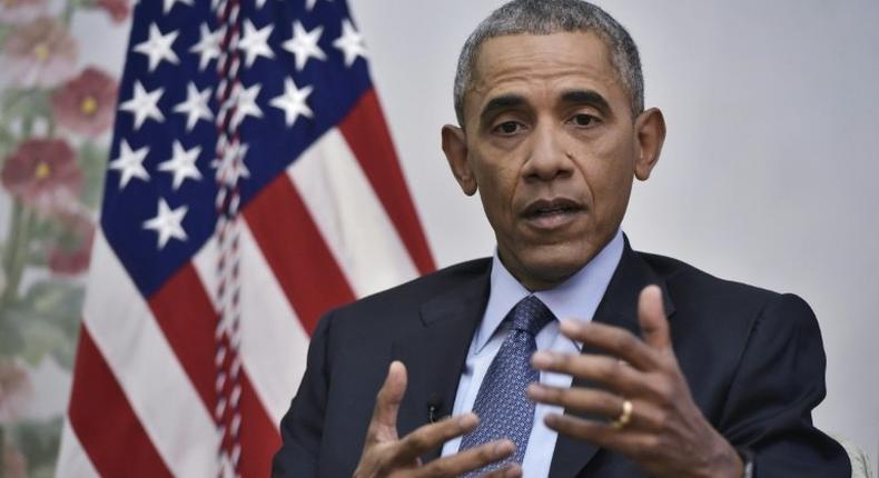 US President Barack Obama answers questions during an interview in Washington DC, on January 6, 2016