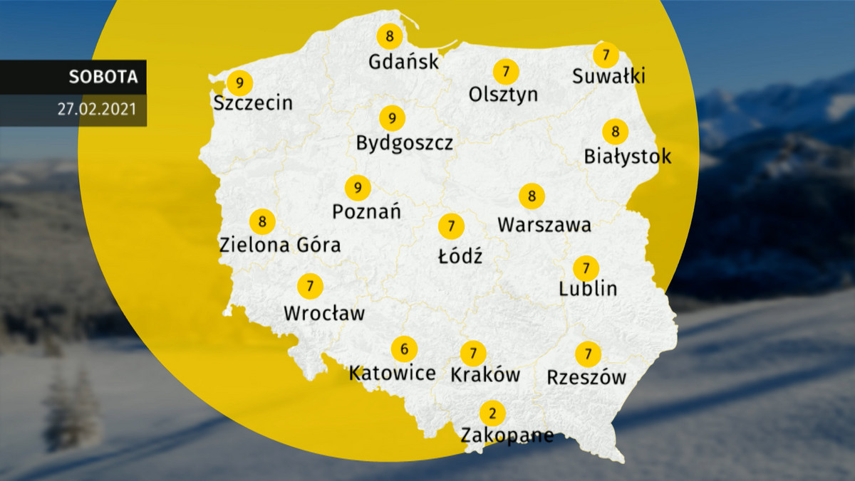 Prognoza pogody dla Polski. Jaka pogoda w sobotę 27 lutego 2021?
