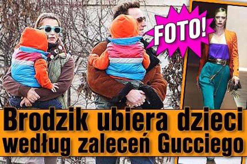 Brodzik ubiera dzieci według zaleceń Gucciego