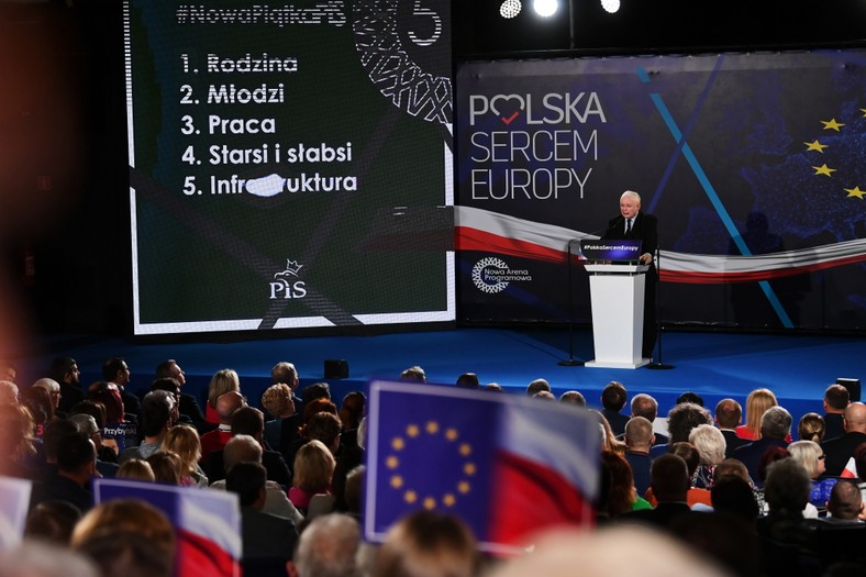 Kaczyński podczas przemówienia w Bydgoszczy 