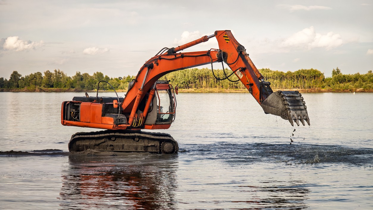 Bagre čistia dno jazera. (Ilustračný obrázok)