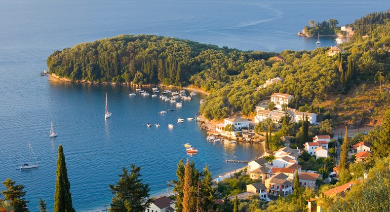 The view from the hillside on Corfu Island in Greece.David C Tomlinson/Getty