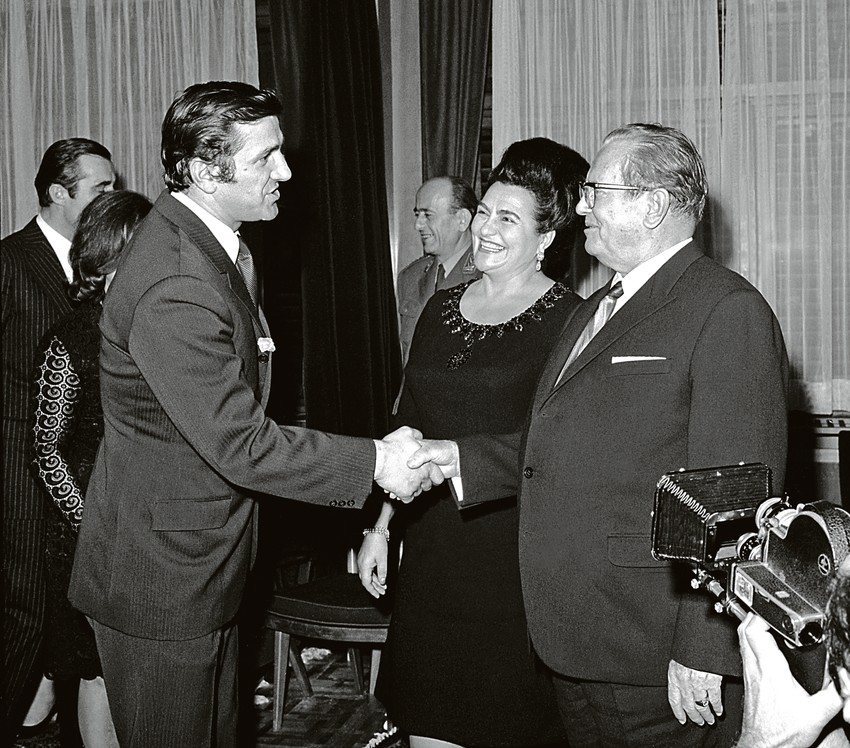 Bata Živojinović, Jovana Broz i Josip Broz 