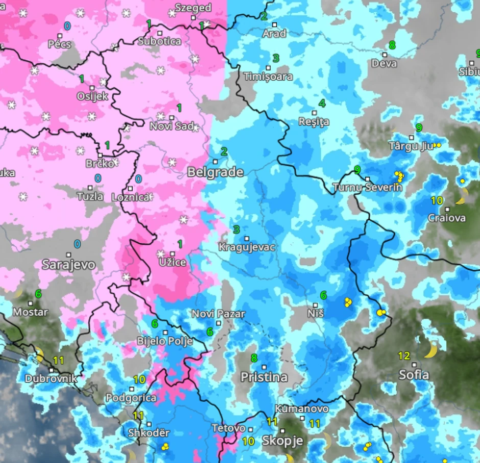 Sneg u Srbiji u 17 sati