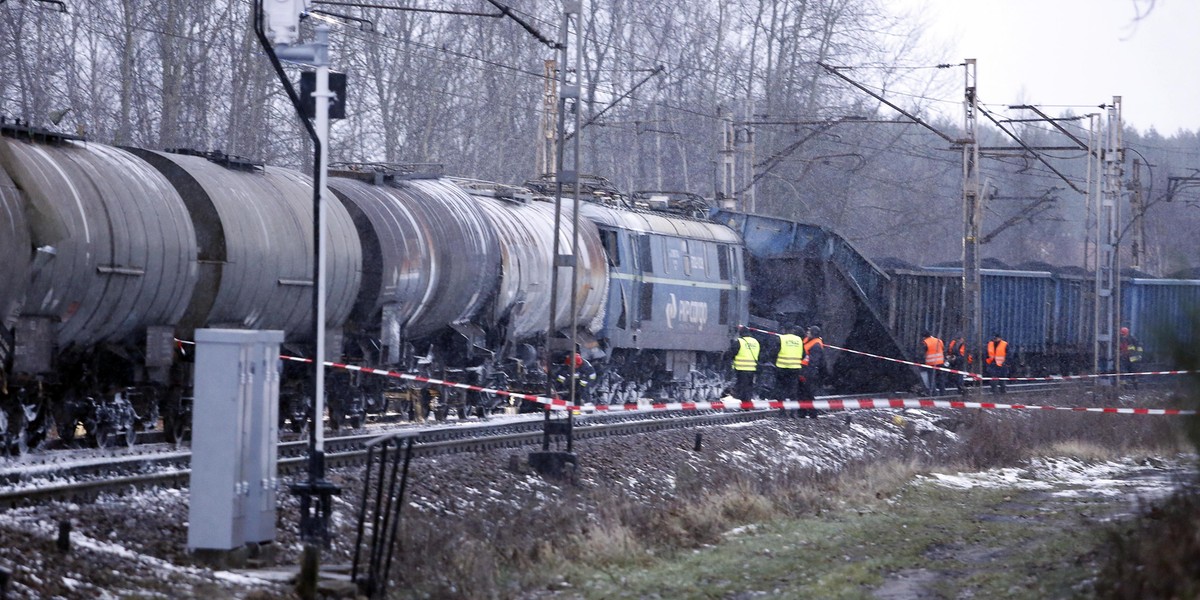 Myszków. Zderzenie pociągów towarowych