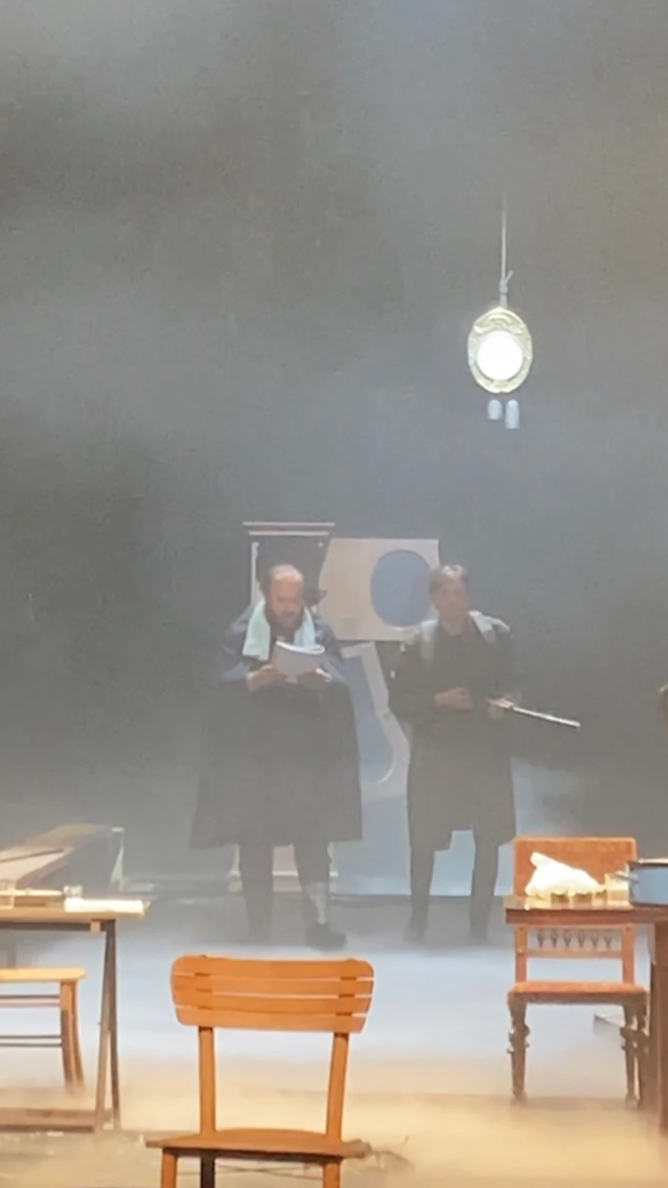 Ljubomir Bandović i Aleksej Bjelogrlić kao Manojlo i Tanasko na probi predstave „Čudo u Šarganu“