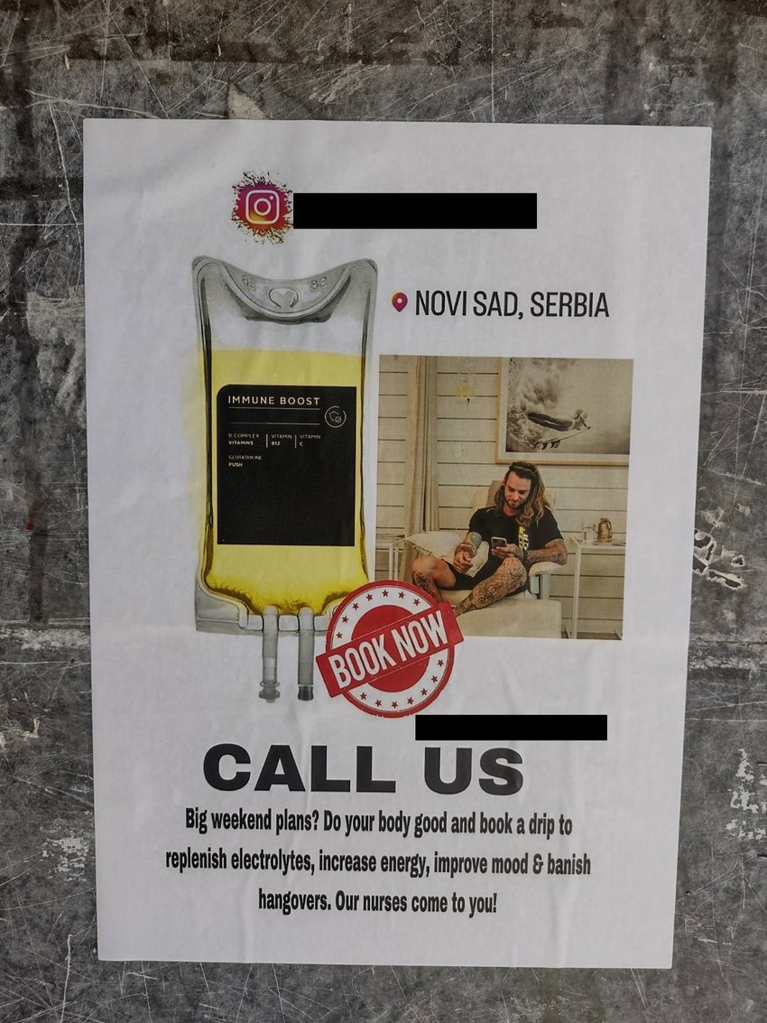 Infuzije protiv mamurluka