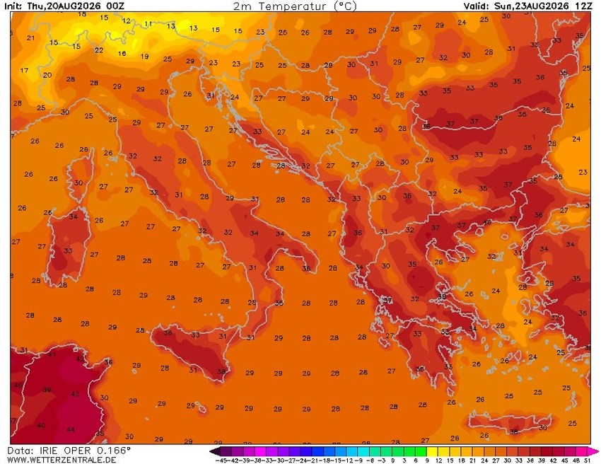 Mapa za nedelju, 23. avgust