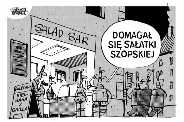 Salad bar ogórki epidemia sałatka krzętowski