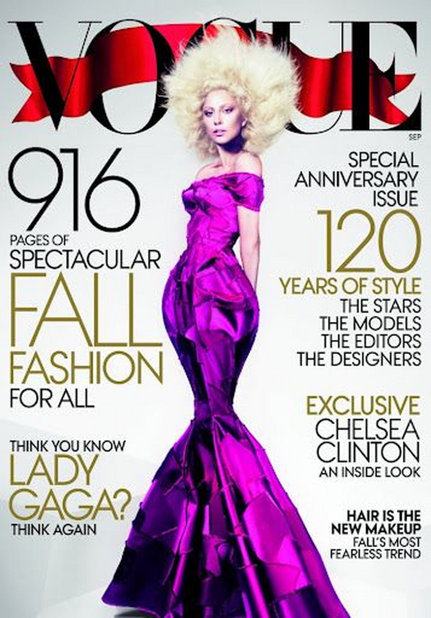 "Vogue" wrzesień 2012, na zdjęciu: Lady Gaga