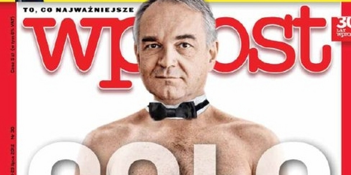 Goły Pawlak na okładce „Wprost”