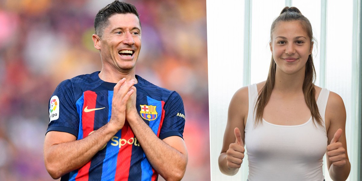 Robert Lewandowski i Emilia Szymczak.