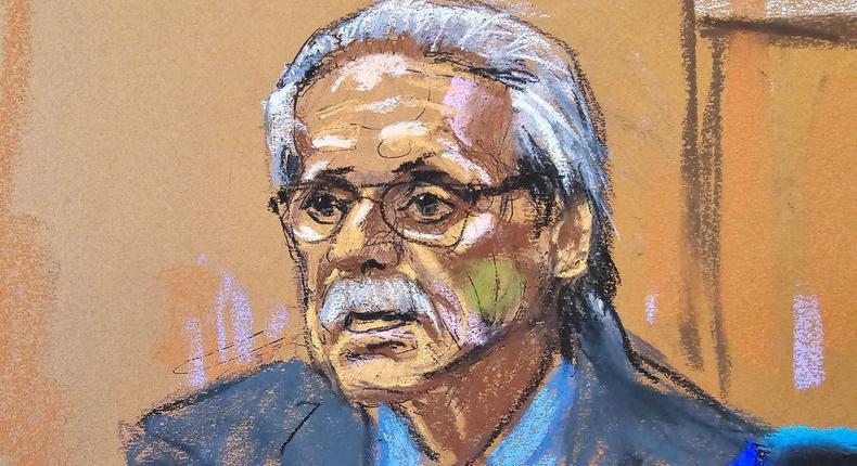A court artist's sketch of former National Enquirer publisher David Pecker.Reuters/Jane Rosenberg