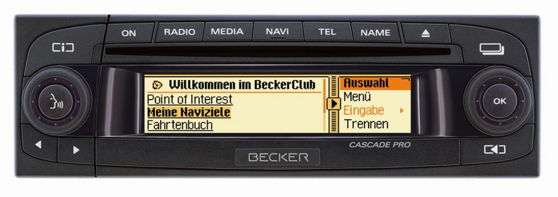 Becker Cascade Pro: zaawansowany model radia samochodowego z czytnikiem kart pamięci,