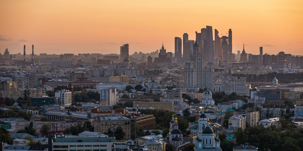 Niektóre polskie firmy wciąż działają w Rosji. Na zdjęciu panorama Moskwy.