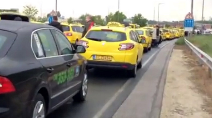 Taxis tüntetés Budapesten