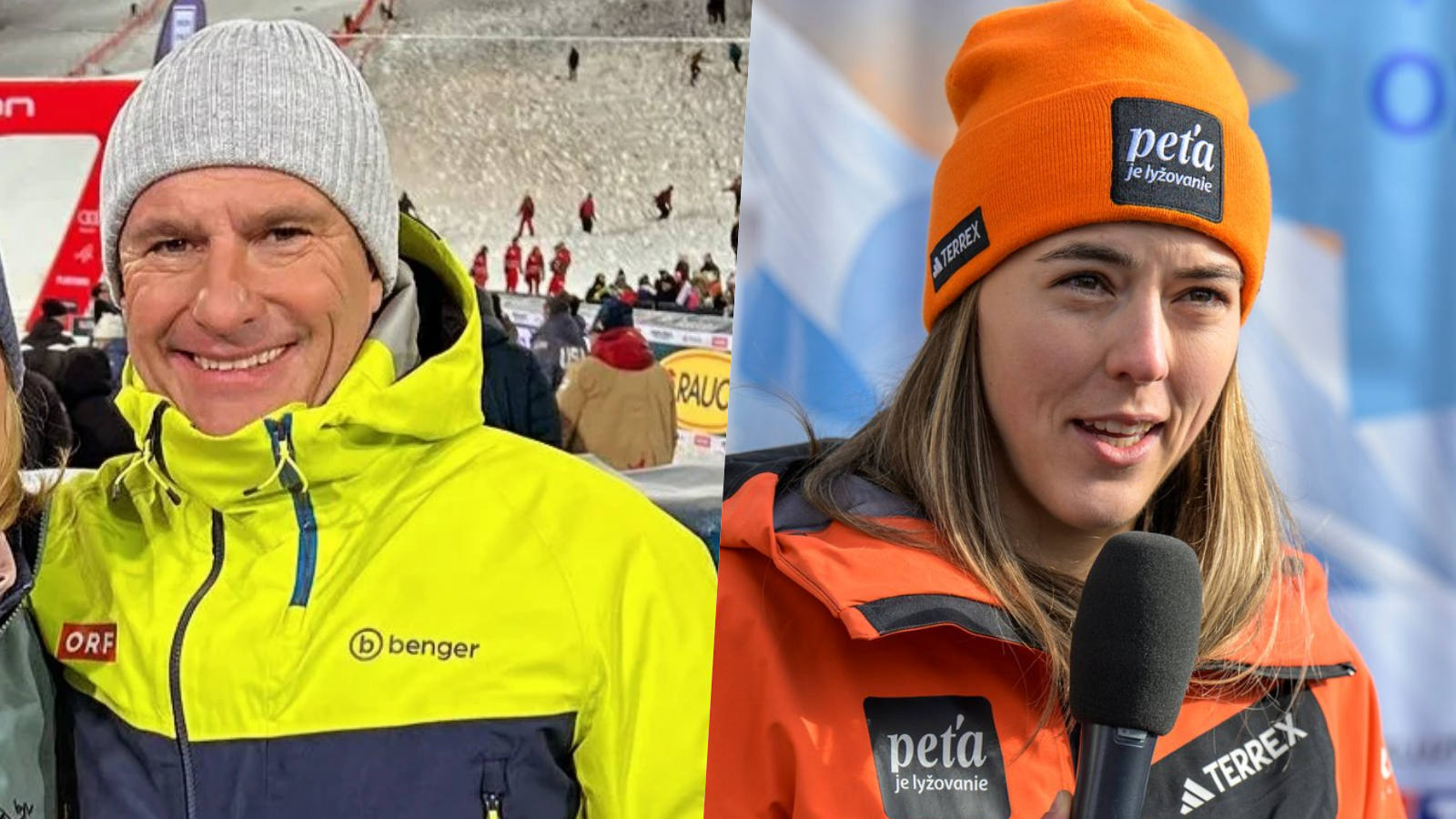 Rakúsky expert Ernst Hausleitner a slovenská lyžiarka Petra Vlhová.