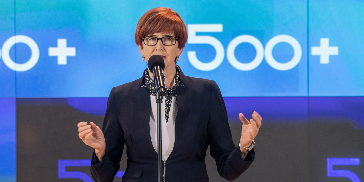 Minister Rodziny Pracy i Polityki Społecznej Elżbieta Rafalska oceniła pozytywnie program 500 plus.
