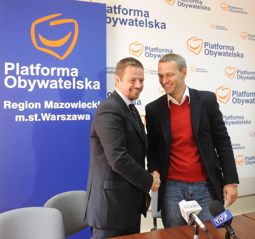 Michał Żebrowski i Rafał Trzaskowski