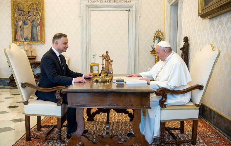 Prezydent Andrzej Duda w Watykanie na audiencji u papieża Franciszka