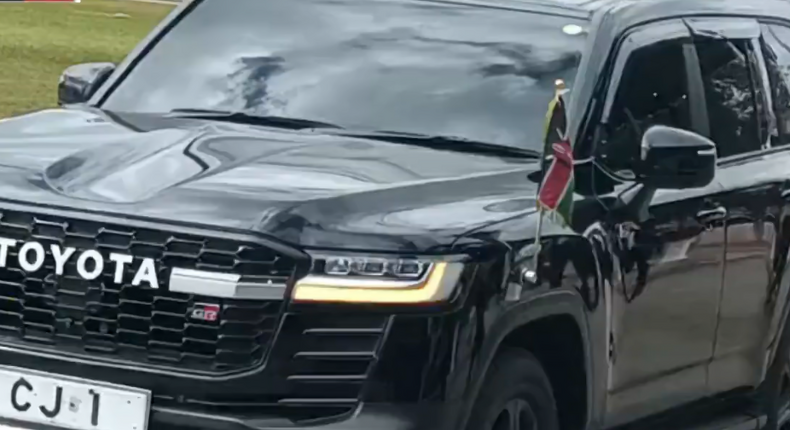 Chief Justice Martha Koome arrives in a sleek, powerful all-black Toyota LC300 GR Sport SUV for the Madaraka Day celebrations in Embu