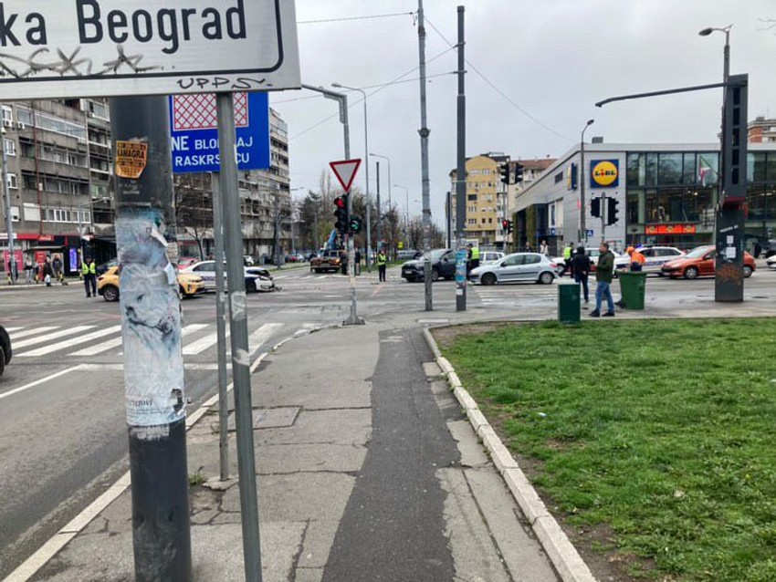 Saobraćajna nezgoda u centru Beograda