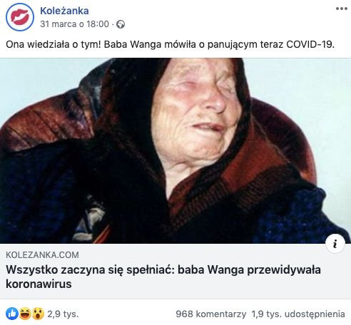 Koronawirus - przegląd fake newsów