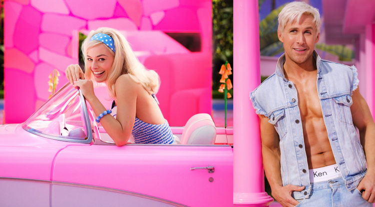 A Barbie két főszereplője, Margot Robbie és Ryan Gosling