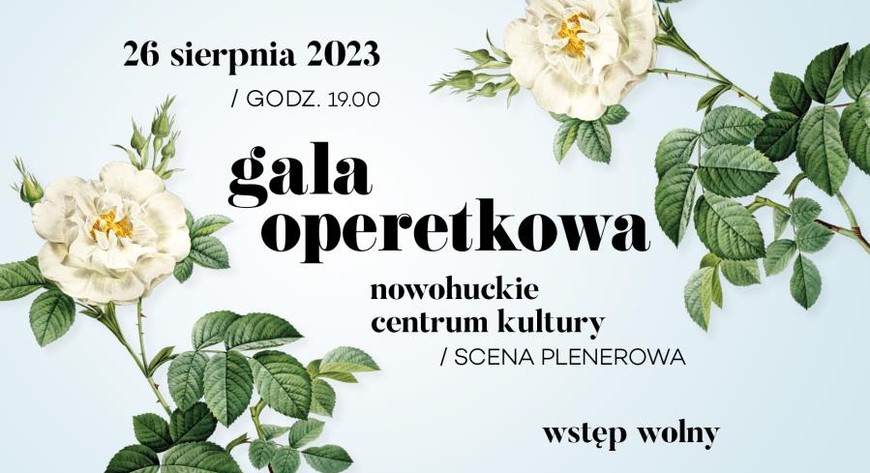 Koncert jest bezpłatny. Zacznie się o godz. 19.00, na teren sceny plenerowej Nowohuckiego Centrum Kultury można wejść od godz. 18.00.