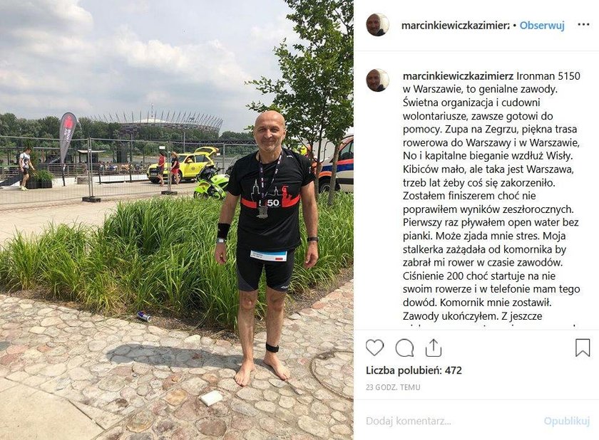 Marcinkiewicz na zawodach sportowych. Nagle pojawił się... komornik