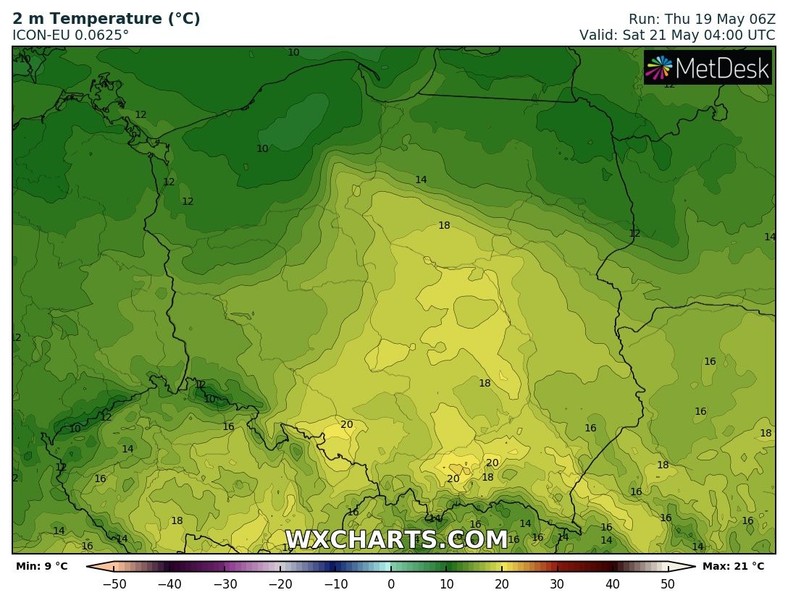 Noc na południu będzie bardzo ciepła