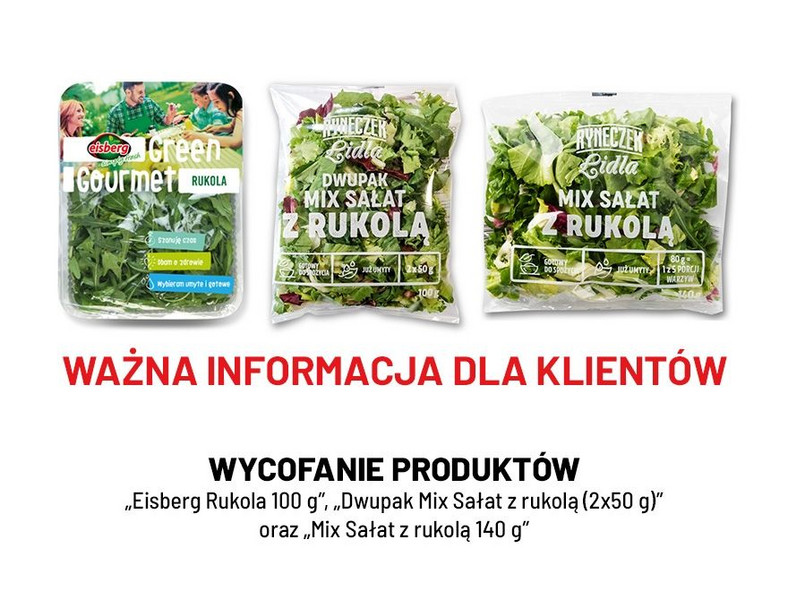 Lidl - rukola wycofana ze względu na salmonellę