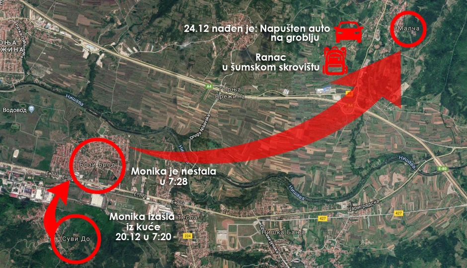 Mapa otmice male Monike